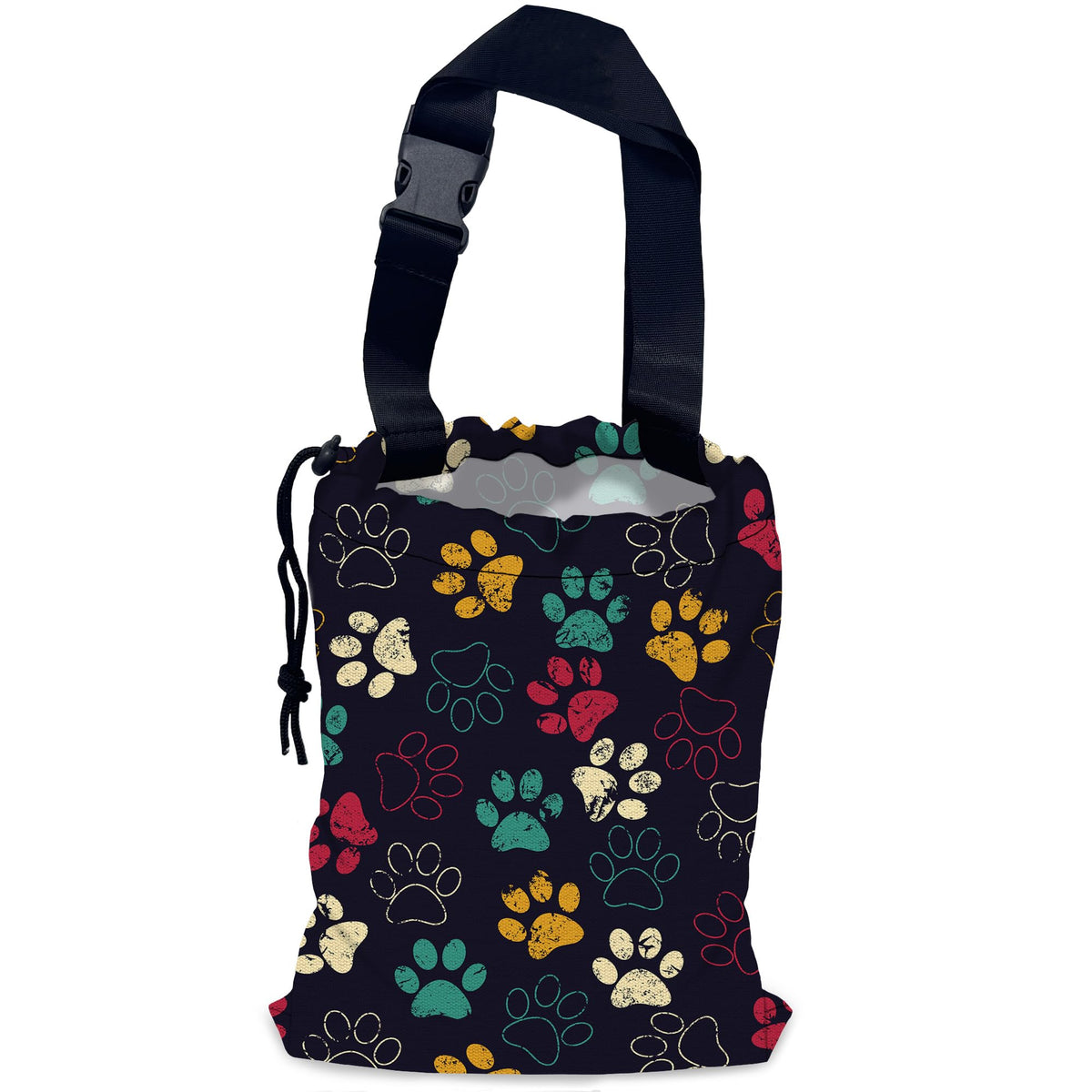 Colorful Stars Car Trash Bag,Neon Stars Hanging Drawstring Car Garbage Bag,Waterproof Canvas Car Back Seat Organizer with Adjustable Buckle,for Vehicles,SUVs,Camping,Road Trips