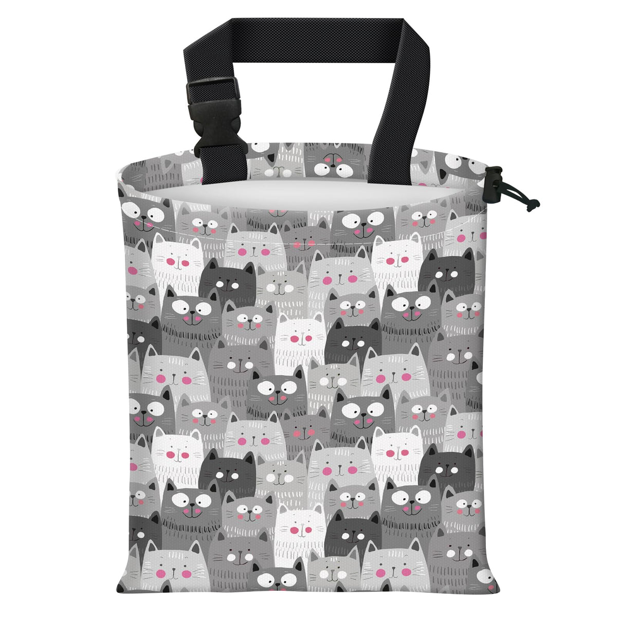 Car Trash Bag Large Hanging Can for Back of Seat, Cute Waterproof Car Garbage Bag for Vehicle, Travelling, Outdoor Cute Dog Paw Heart