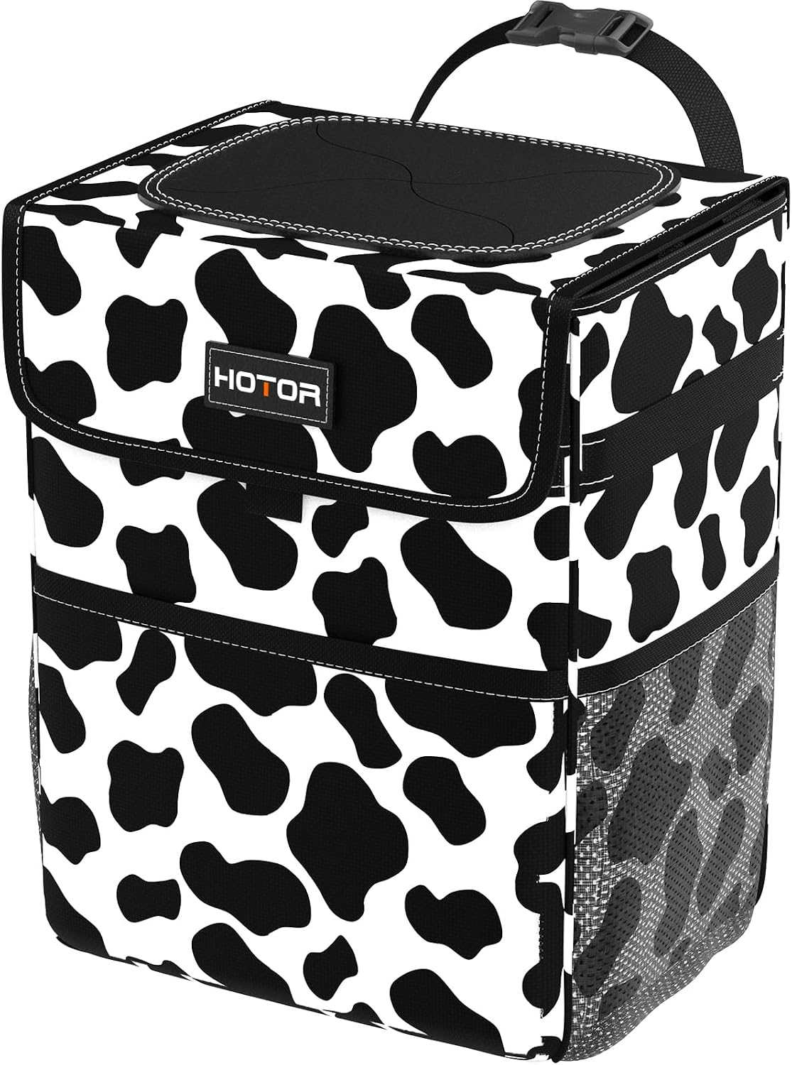 HOTOR Car Trash Can, Leak-Proof Car Organizer, Flamingo Print, 2-Gallon