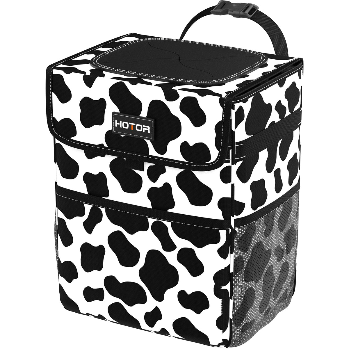 HOTOR Car Trash Can, Leak-Proof Car Organizer, Flamingo Print, 2-Gallon