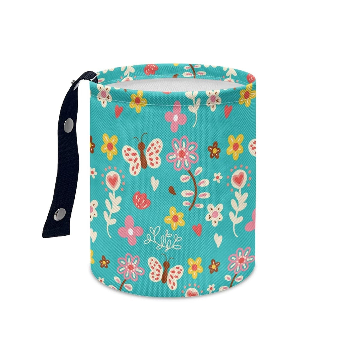 Boho Flowers Car Trash Can Waterproof Auto Vehicle Garbage Organizer Bag Hanging Car Waste Basket Holder for Front Seat Back, Seat, Floor, Headrest