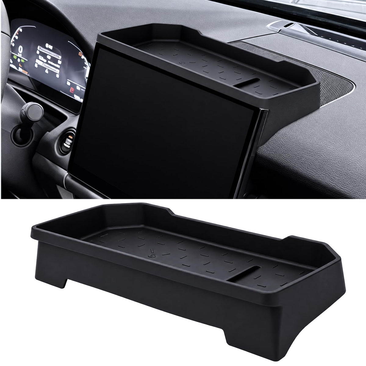 For 2026 Toyota RAV4 Center Console Passenger Glove Box Divider Organizer ABS Material Easy to Pick Up&Install, 6th Gen Hybrid&Plug-in Hybrid Interior Accessories
