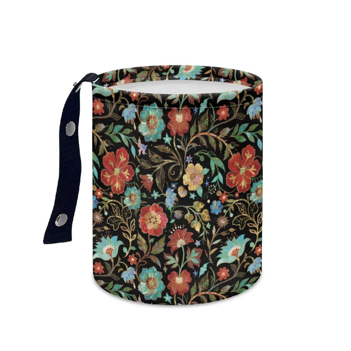 Boho Flowers Car Trash Can Waterproof Auto Vehicle Garbage Organizer Bag Hanging Car Waste Basket Holder for Front Seat Back, Seat, Floor, Headrest