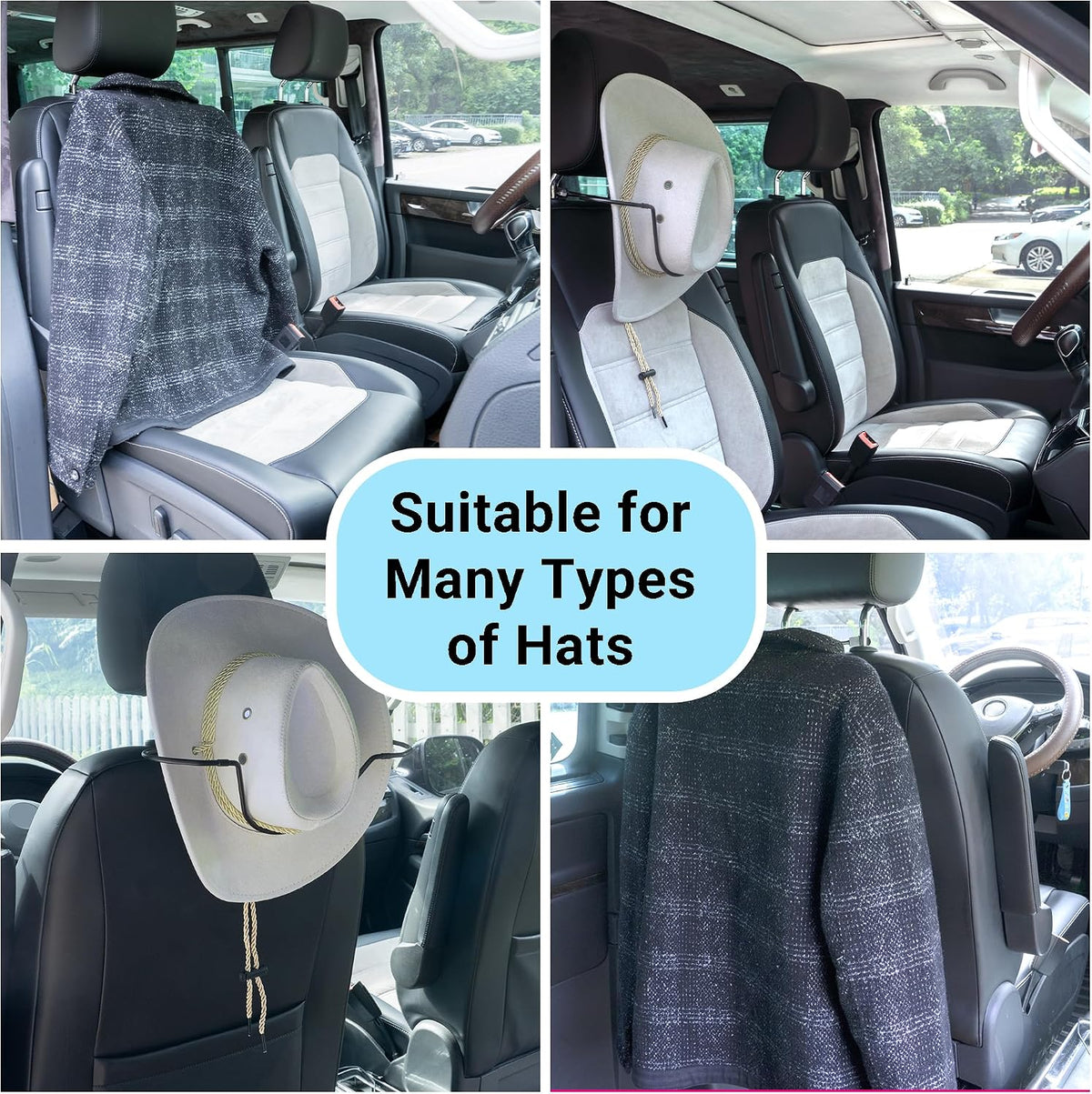 Yuoyar Cowboy Hat Holder for SUV and Car - Maintain Hat Shape - Truck Accessories