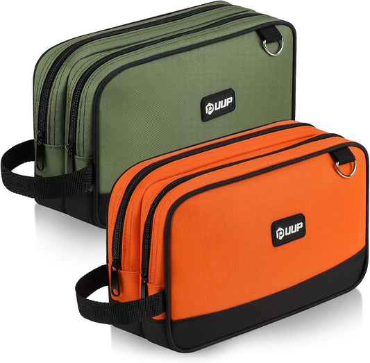 12" Tool Bag Small 2-Pack, Divider Zipper Pouch, Carry Tool Box Organizer
