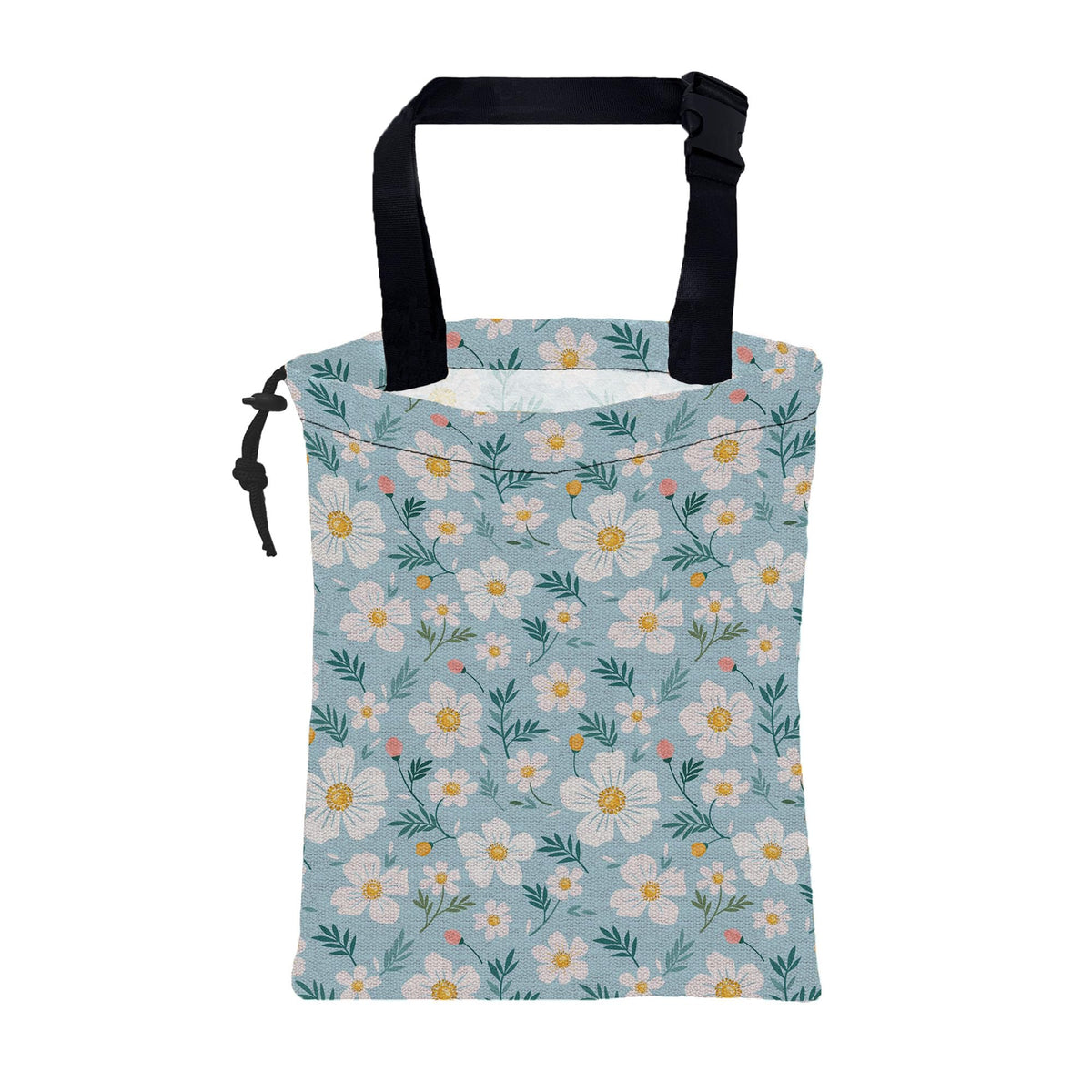 Car Garbage Bag Purple Lavender Flowers Drawstring Car Trash Bag Hanging for Back Seat with Adjustable Buckle Canvas Vehicle Trash Can Easy-to-Install