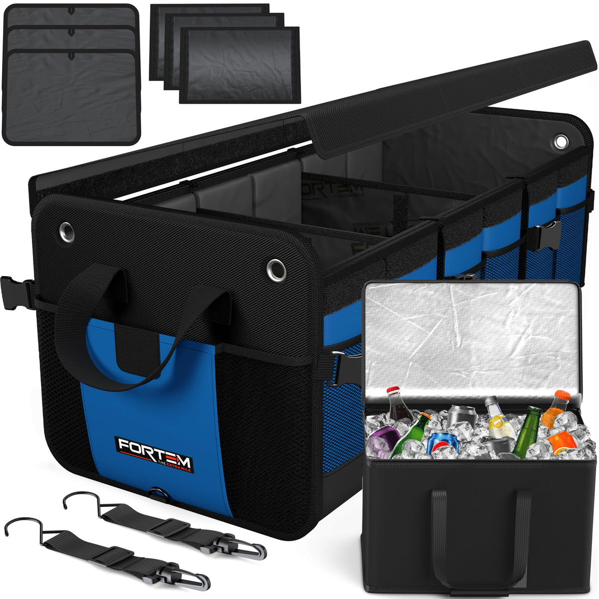 FORTEM Trunk Organizer - Collapsible Car Organizer & Storage Bag for SUVs