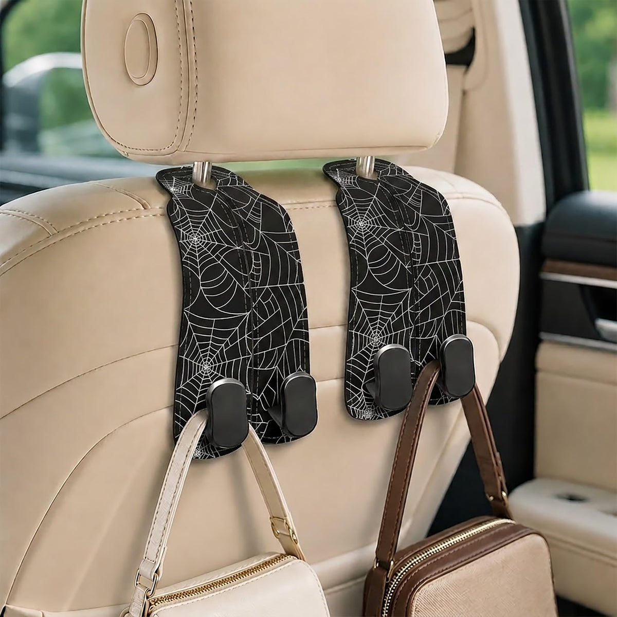 Cute Vintage Floral Car Seat Headrest Hooks for Purses & Bags