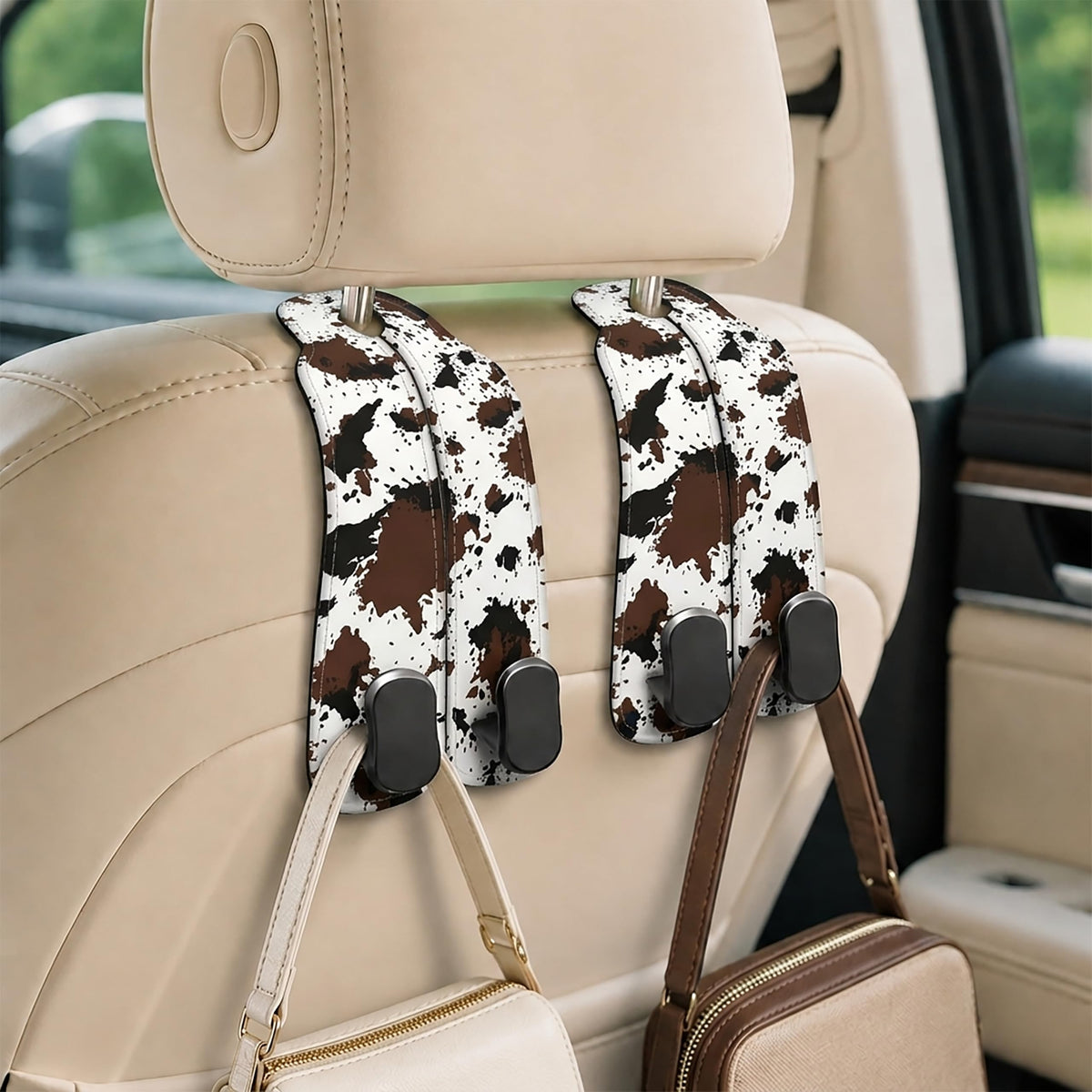 Cute Vintage Floral Car Seat Headrest Hooks for Purses & Bags