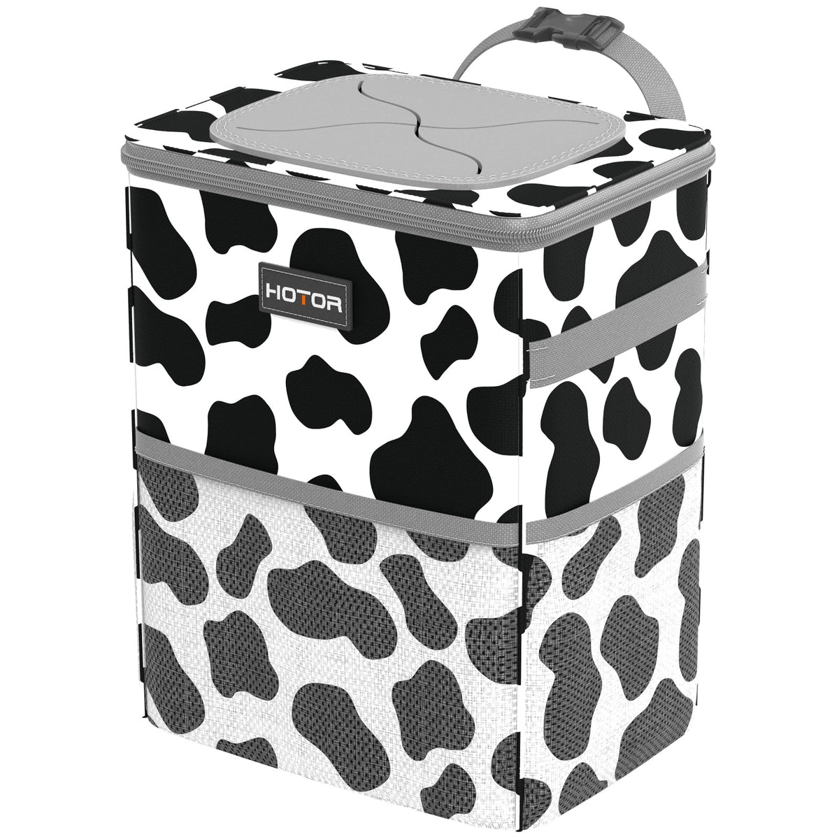 HOTOR Car Trash Can, Leakproof Car Organizer, 2-Gallon, Gray