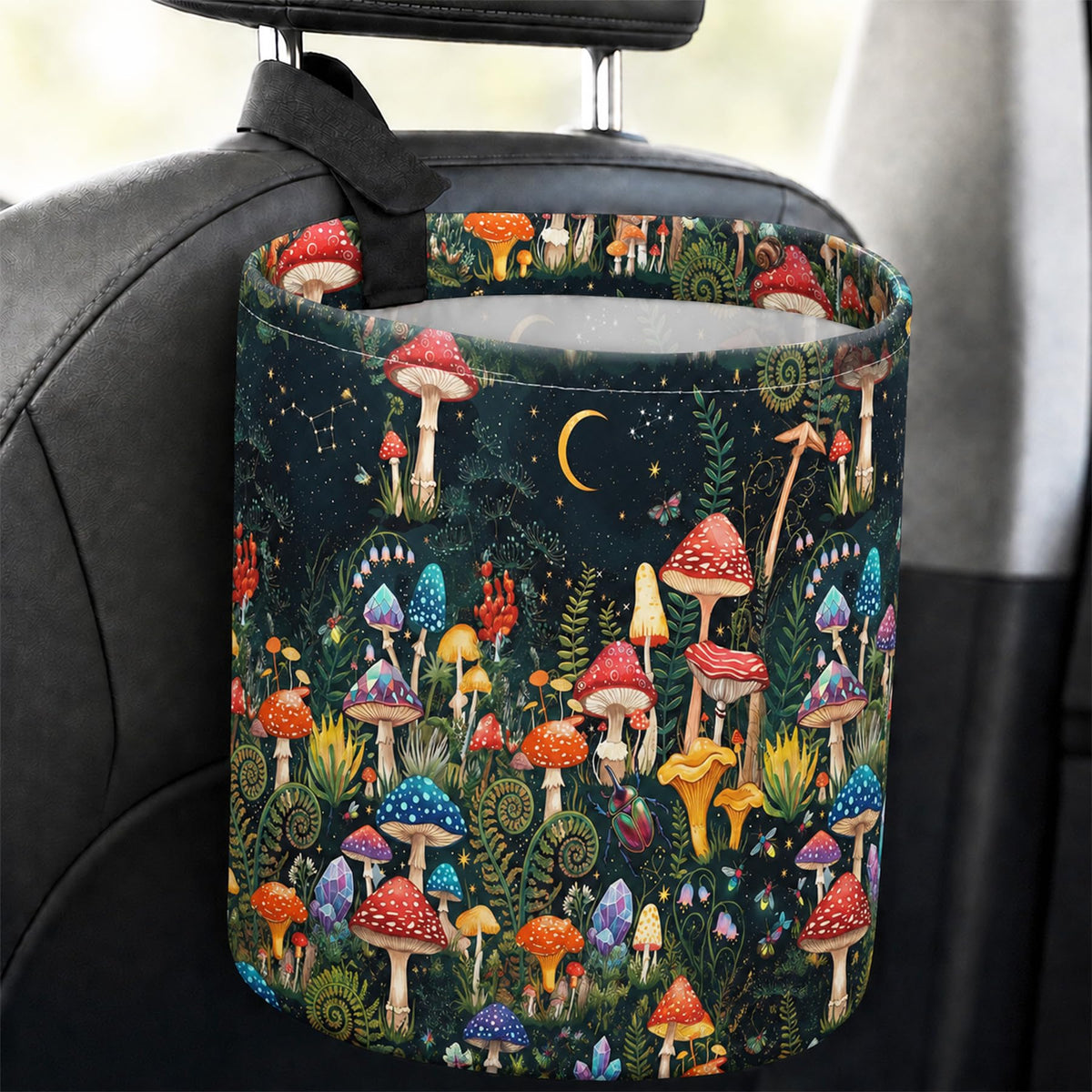 Butterfly Car Trash Can Waterproof Auto Garbage Bag Hanging for Back Seat
