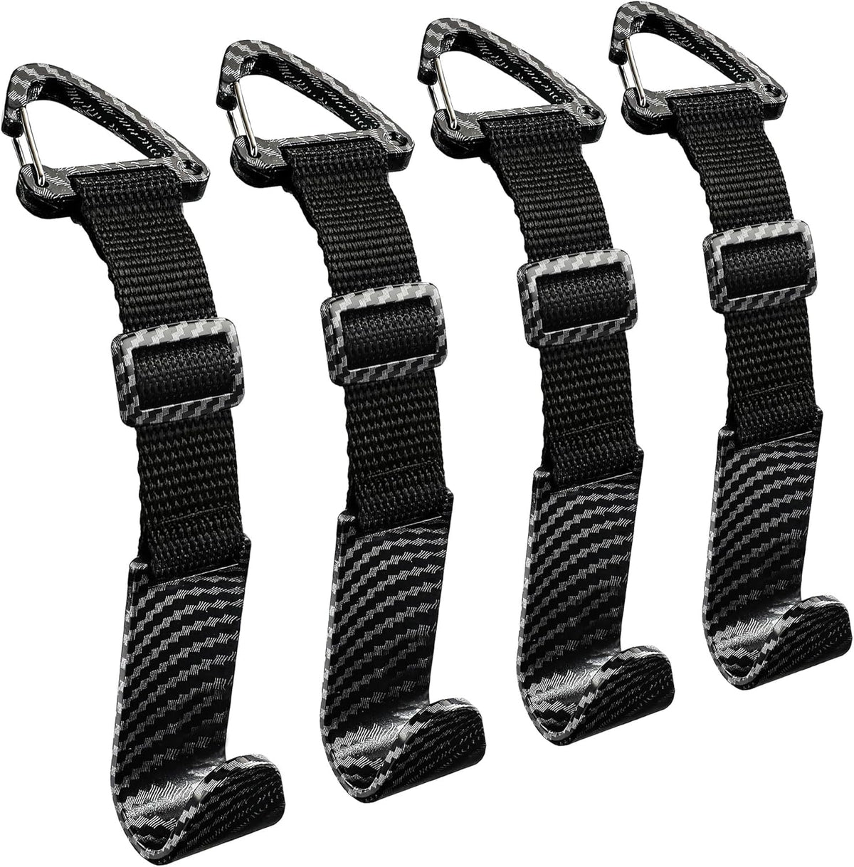 Amooca 4 Pack Anti-drop Headrest Hooks Adjustable Car Seat Organizer