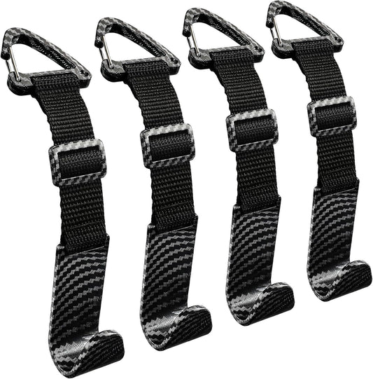 Amooca 4 Pack Anti-drop Headrest Hooks Adjustable Car Seat Organizer