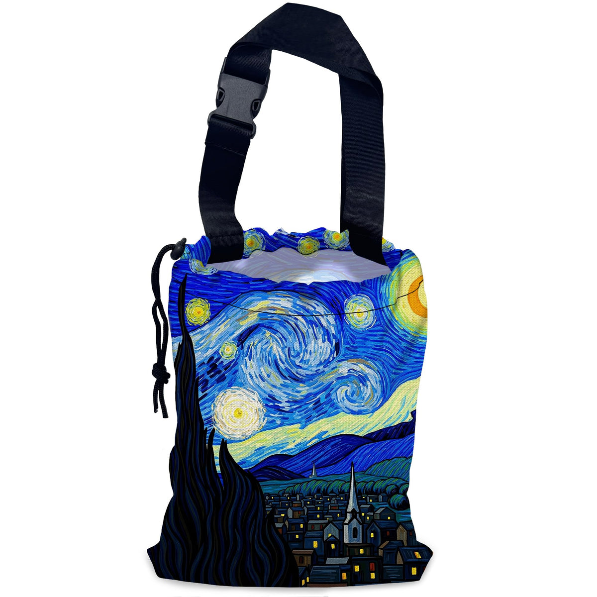 Car Trash Bag Waterproof Hanging Car Garbage Bag Black Cats Floral