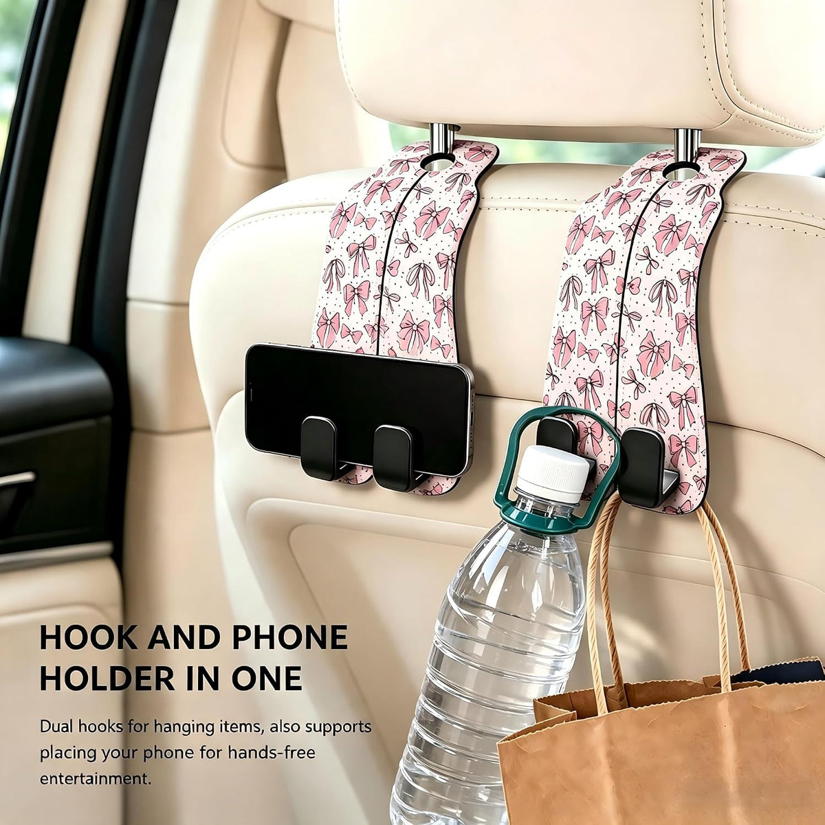 Purse Hook for Car Seat Back Headrest Hooks 2 Pack Car Purse Hook Hanger