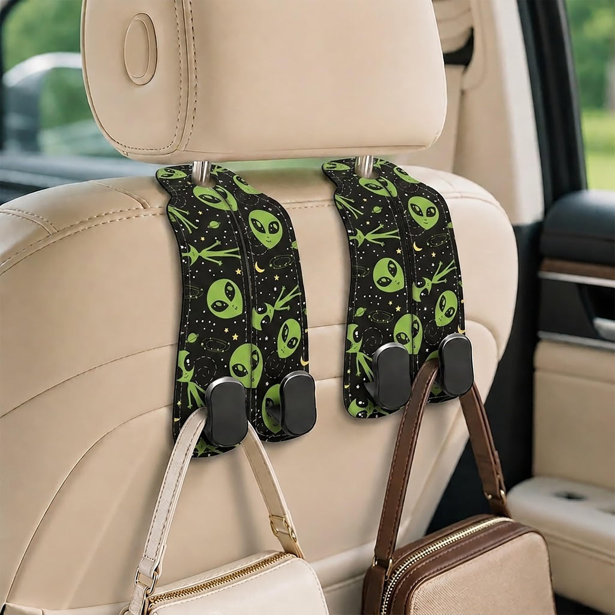 Cute Vintage Floral Car Seat Headrest Hooks for Purses & Bags