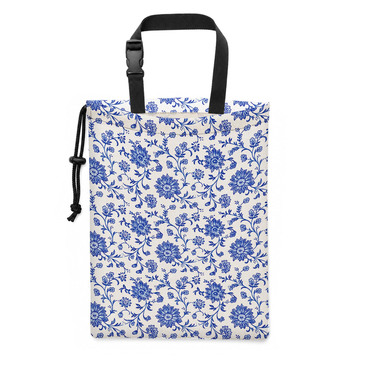 Vintage Sage Green Floral Car Trash Bag Hanging, 11x13Inch