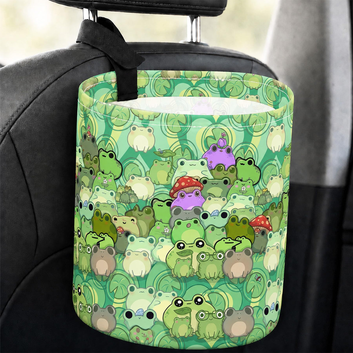 Butterfly Car Trash Can Waterproof Auto Garbage Bag Hanging for Back Seat