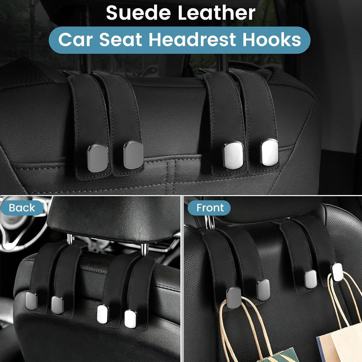 Car Seat Headrest Hooks – Purse Hook for Car