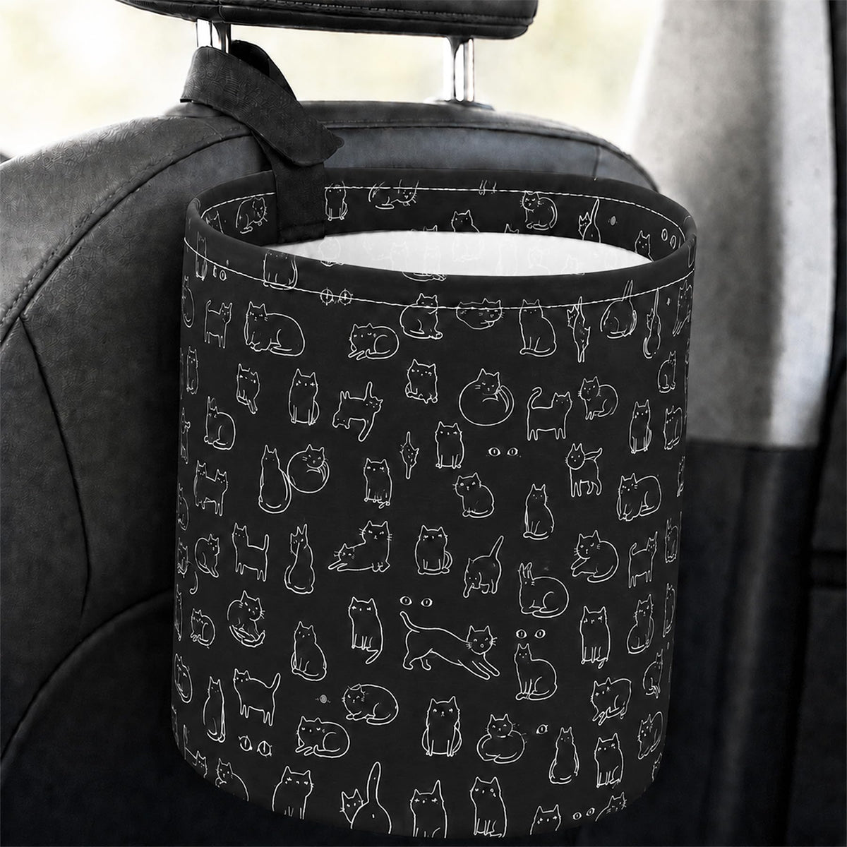 Butterfly Car Trash Can Waterproof Auto Garbage Bag Hanging for Back Seat