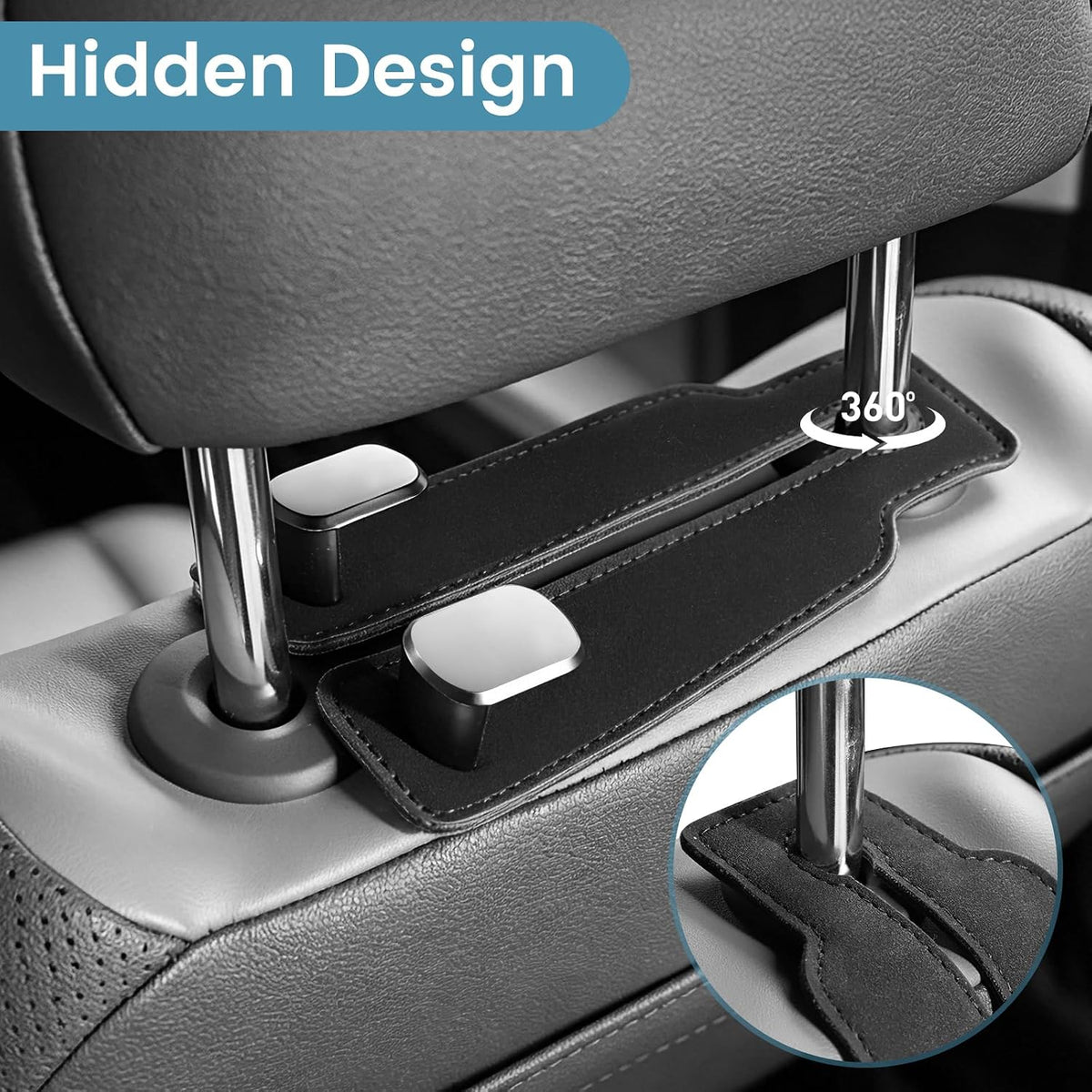 Car Seat Headrest Hooks – Purse Hook for Car