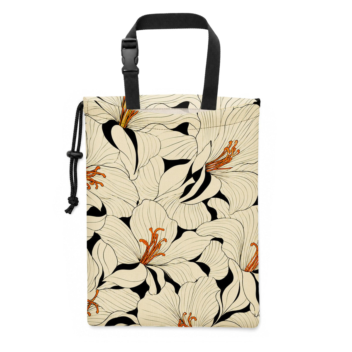 Vintage Sage Green Floral Car Trash Bag Hanging, 11x13Inch