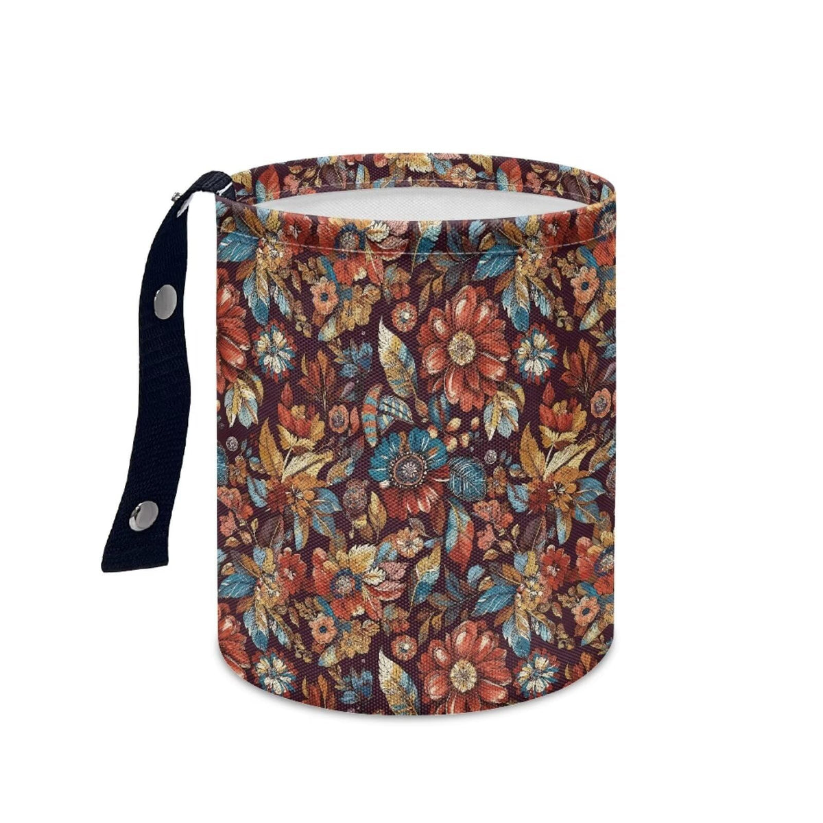 Boho Flowers Car Trash Can Waterproof Auto Vehicle Garbage Organizer Bag Hanging Car Waste Basket Holder for Front Seat Back, Seat, Floor, Headrest