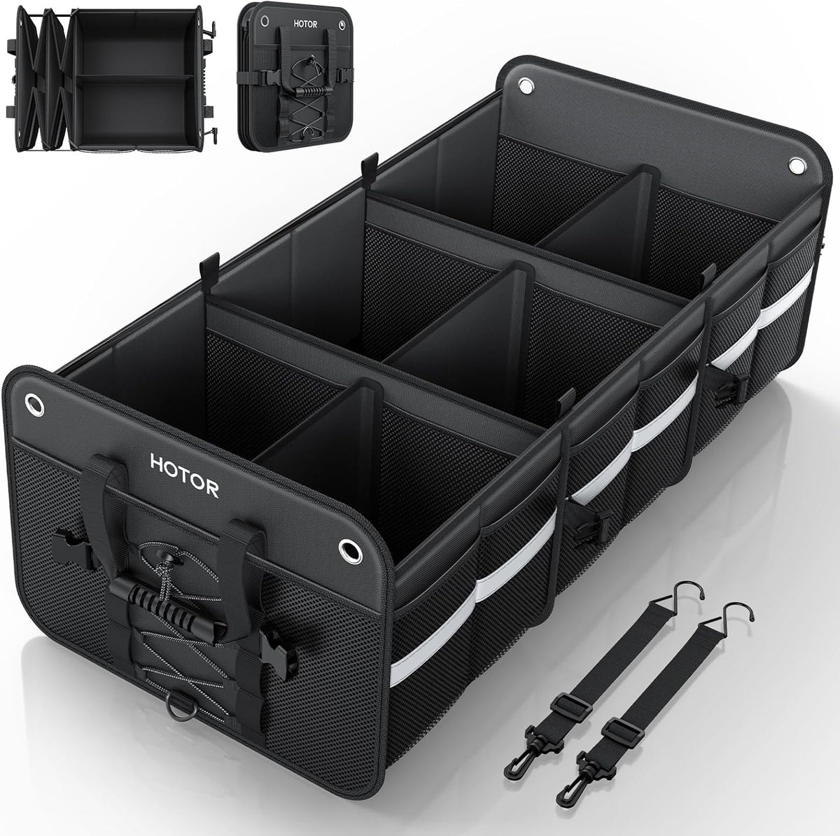 HOTOR Trunk Organizer for SUV – Car Storage Box Collapsible Car Organizer