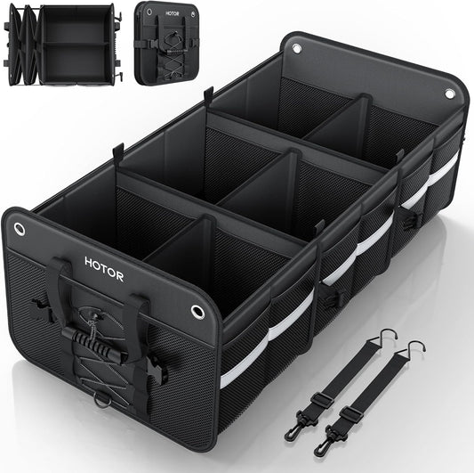 HOTOR Trunk Organizer for SUV – Car Storage Box Collapsible Car Organizer