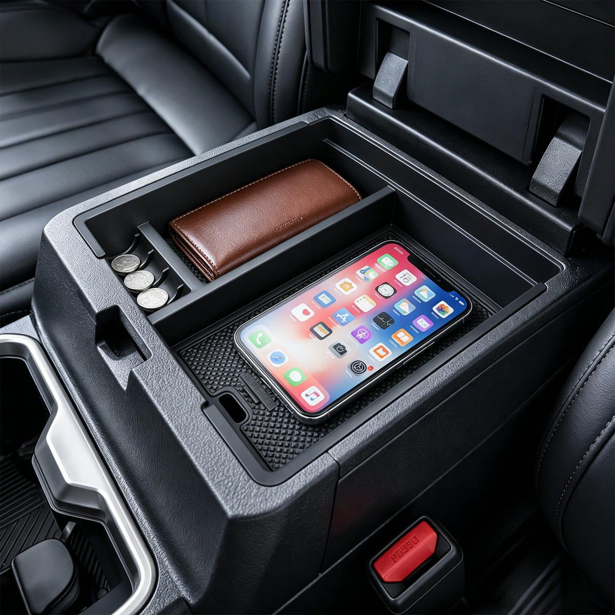 Autorder Center Console Organizer for 2022 2023 2024 2025 2026 Lexus NX NX 250/NX 350/NX 350h 450h+ Accessories Armrest Storage Box Secondary Insert Tray with Anti-Slip Mat