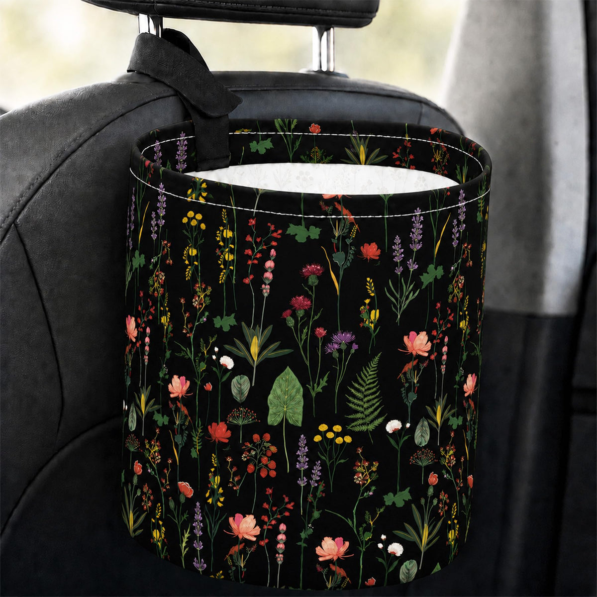 Butterfly Car Trash Can Waterproof Auto Garbage Bag Hanging for Back Seat