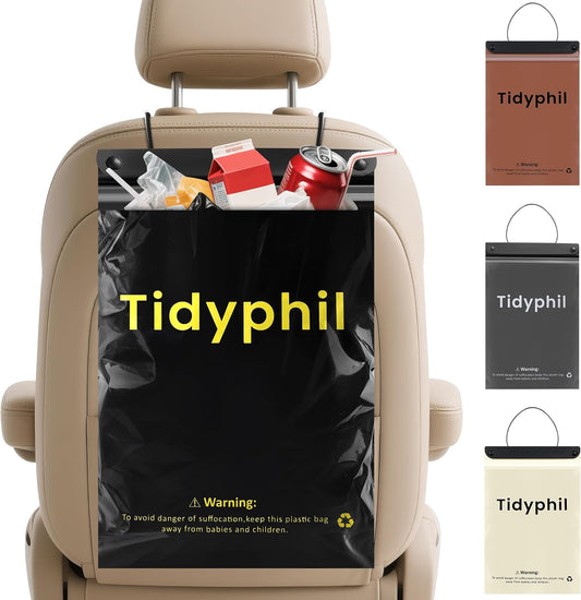 50 PCS Disposable Hanging Car Garbage Bags, Car Trash Can Substitute. Black