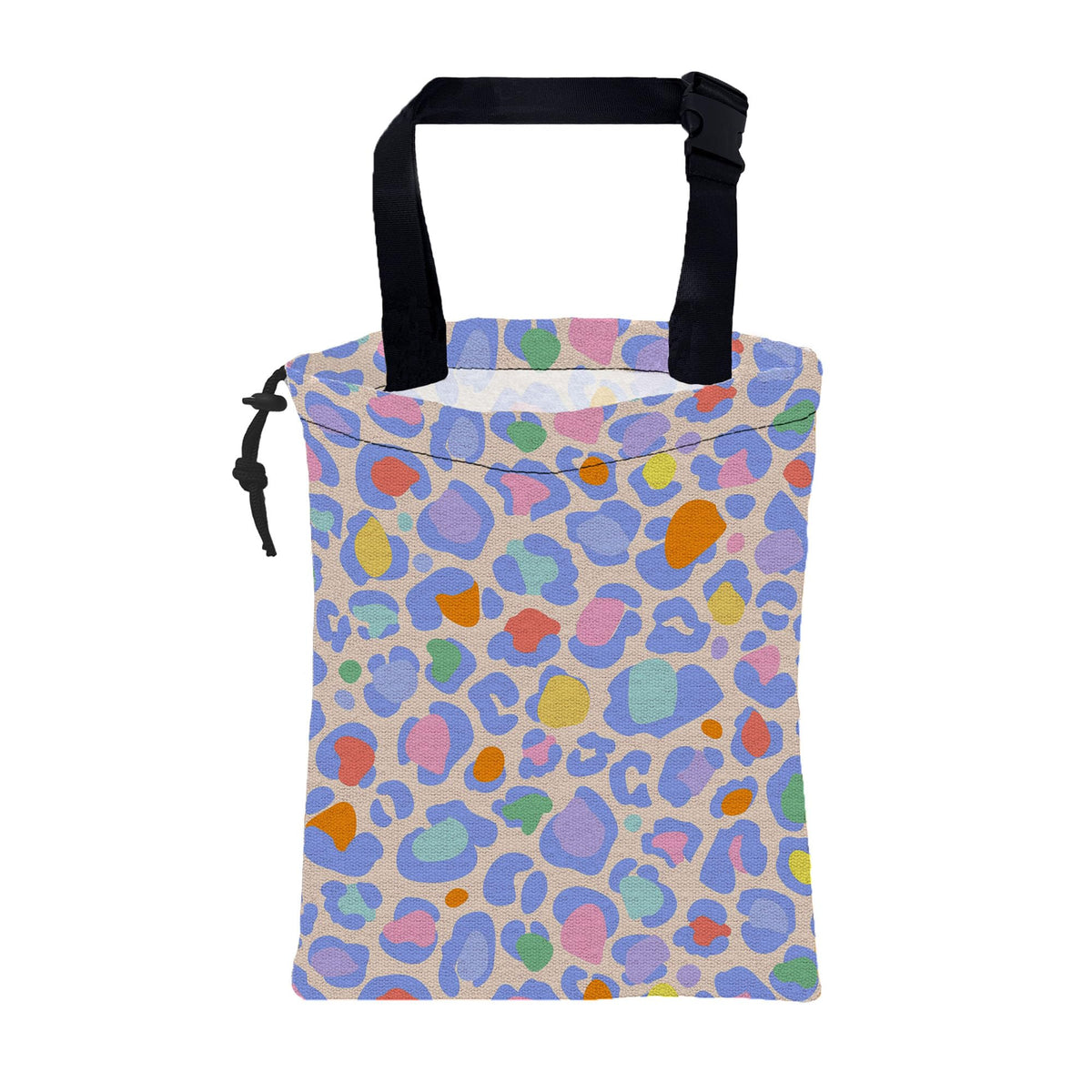 Car Garbage Bag Cute Panda and Heart Drawstring Car Trash Bag Hanging for Back Seat with Adjustable Buckle Canvas Vehicle Trash Can Easy-to-Install