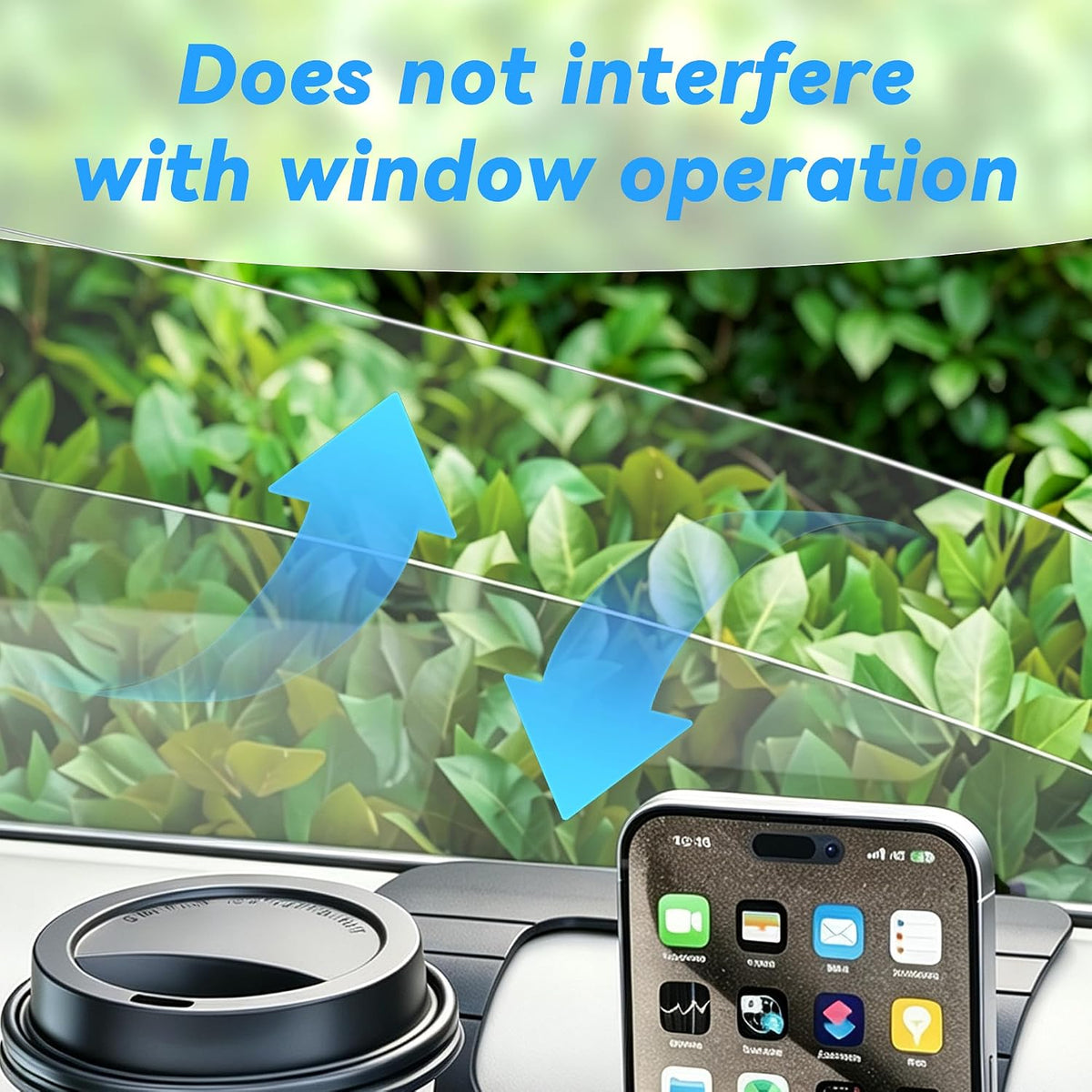 Car Window Multifunctional Storage Organizer, Vehicle Door Side Hanging Storage Rack with Cup Holder, Phone Holder, Key Hook & Charging Port Universal Fit for SUV Truck Sedan (Black)