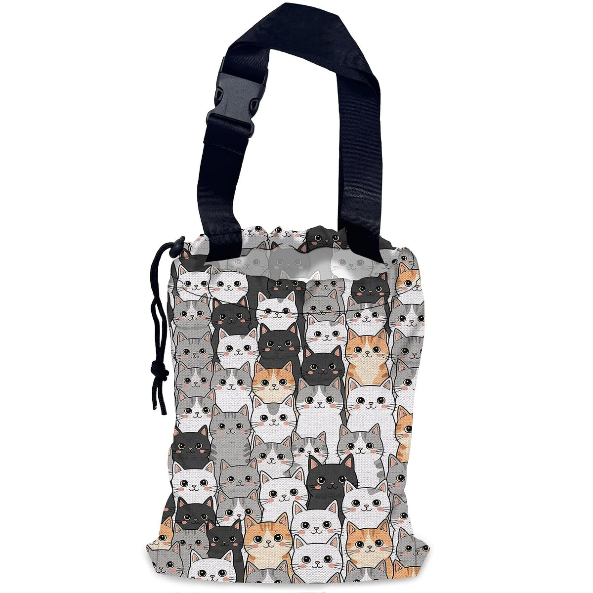 Car Trash Bag Waterproof Hanging Car Garbage Bag Cute Cat Faces