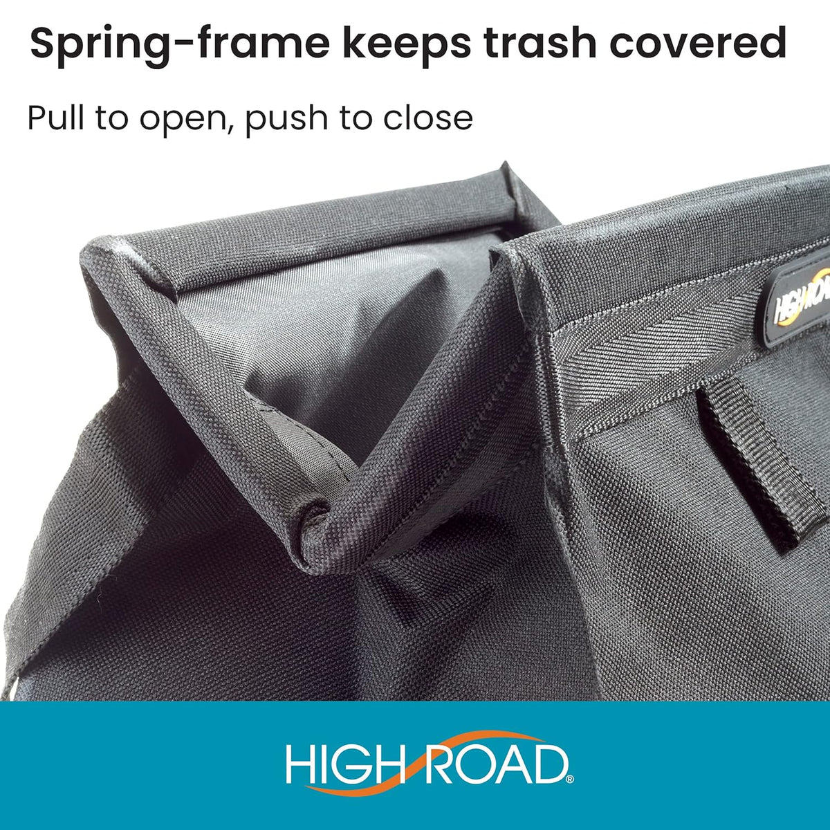High Road TrashStash Hanging Car Trash Can with Push Close Lid