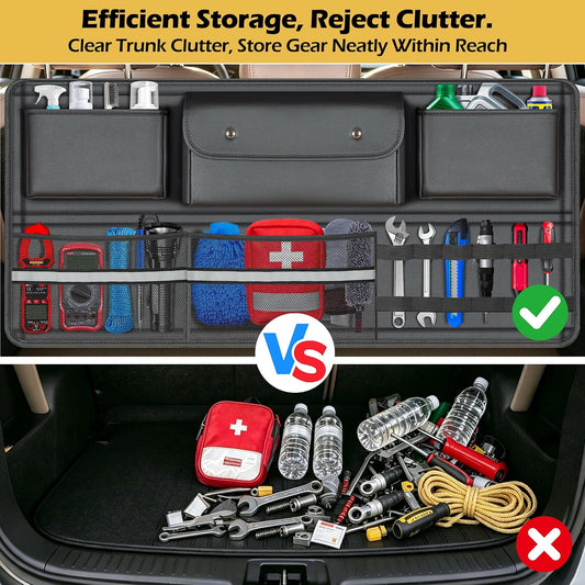 Back Seat Trunk Organizer Backseat Hanging Cargo Storage for Cars